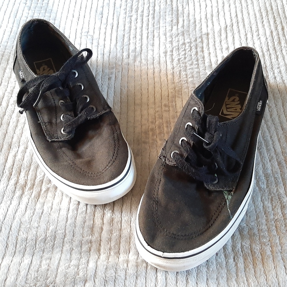 🌠Vans Black with White Soles Mens Size 10